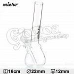 Micro glass rounded bong (16 cm) 3